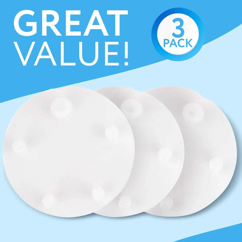 3 Pack Silicone Flapper Seal Kit For VorMax Toilet Tank against blue background