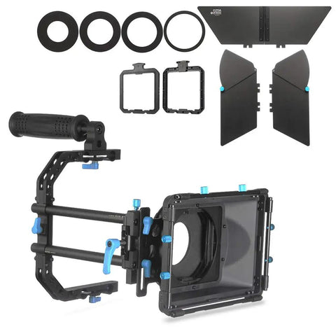 Pro Grade 15mm Rail DSLR Swing Away Matte Box Kit With Top Handle And Quick Flags For Sony A7 Series A9 II III IV Z6 Z7 BMPCC 4K 6K