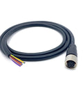 M12 12 Pin Female Connector Cable A Code Straight Profibus Fieldbus Sensor Wire IP67 Waterproof 1 Meter Length AWG26 30V 1.5A