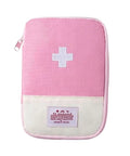 Pink Small First Aid Bag Empty Portable Medical Kit For Outdoor Camping Hiking Travel Emergency Pouch With Compartments Lightweight Mini First Aid Organizer Must Have