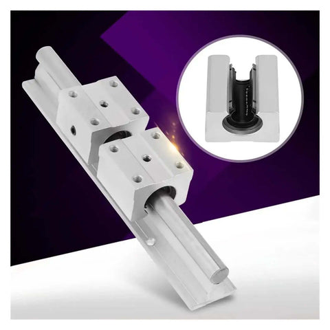 Awesome High Precision SBR12 Linear Guide Rail Kit With 4 Bearings For Smooth Slide Motion In Your CNC And 3D Printer Builds Without Stick Slip, aluminum rail with bearing block