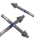 Concrete Wedge Anchors One Half Inch By Five And One Half Inch Heavy Duty Ten Pack Hot Dip Galvanized Carbon Steel Cement Anchor Bolts