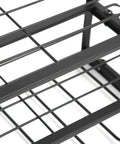 Heavy Duty Wall Mounted Drill Rack Black Steel Tool Holder showcasing grid design and robust construction for tool storage.