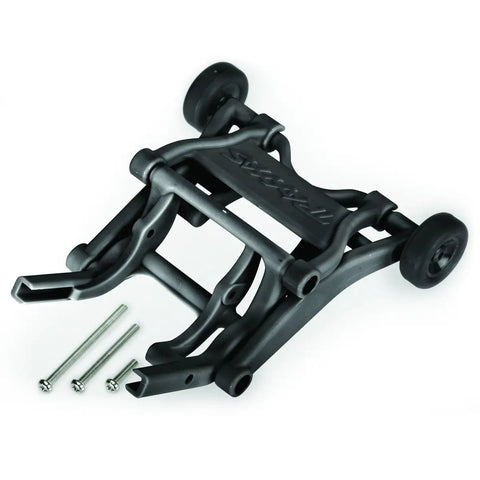 Bolt On Wheelie Bar Mount For 2WD Electric RC Trucks Fits Slash Stampede Rustler Bandit 3678 black plastic assembly with screws