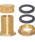 Brass Garden Hose Bulkhead Fitting Kit With Plugs Half Inch Female To Three Quarter GHT Male Water Tank Connector Parts
