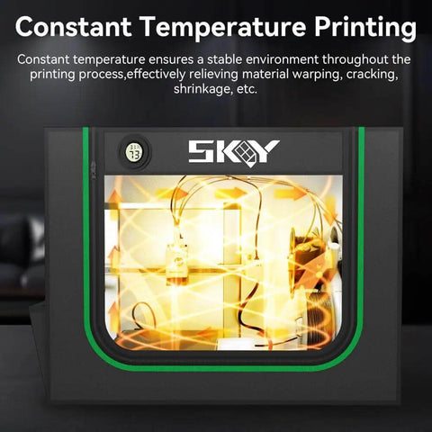 Upgraded 3D Printer Enclosure With LED Light And Smoke Exhaust Kit, Fireproof Dustproof Tent, Thermo Hygrometer for A1/A1 Mini