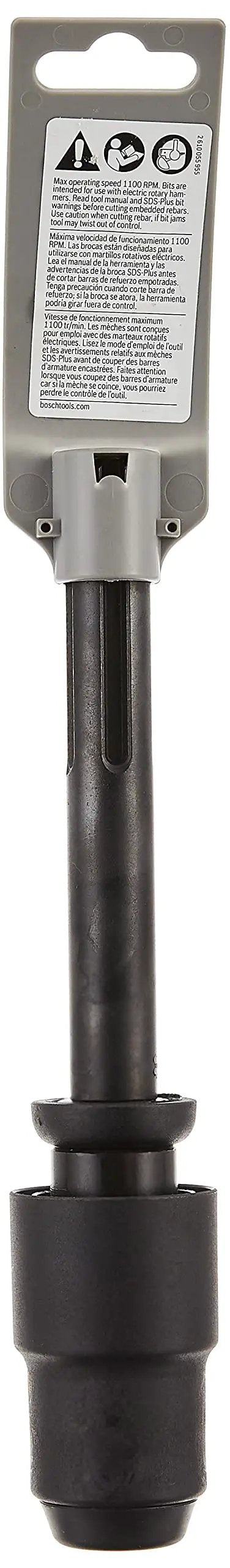 SDS Max to SDS Plus Adapter Connector for Rotary Hammers Steel Jobsite Tough Flexible Design Extends Accessory Use Compatible With Other Brands Part HA1030 displayed vertically, showing steel construction and label.