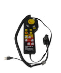 MPG Pendant CNC Controller for Mach3 with 4-Axis Handwheel and Emergency Stop, black, designed for CNC routers, engravers, milling machines