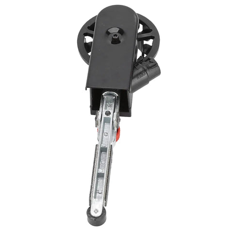 Heavy Duty 1/2x18 Inch Belt Grinder And Sander For Wood Furniture, Metal, Aluminum, Plastic showing the belt tensioning mechanism.