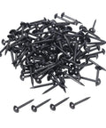 Premium Black Iron Round Head Upholstery Nails And Smooth Furniture Decorative Tacks Stock Up On These Gotta Have Hardware Gems For Any Weekend Warrior Project Around The House 100 Pack scattered on white background