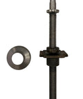 Heavy Duty Acme Lift Rod And Nut Replacement For Square Frame Jacks, 17 3/4 inch threaded bar, solid steel construction, garage tool.