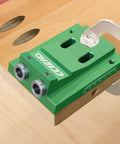 Precision Pocket Hole Jig with Two Hole Adjustable Angle Drill Guide for Woodworking on wooden board