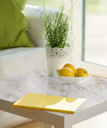 Gold White Marble Contact Paper Peel And Stick For Countertops And Furniture Matte Waterproof Self Adhesive Wallpaper Removable Durable 11.8 By 118 Inches Easy To Clean on table with lemons and plant