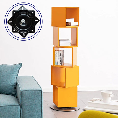 Workhorse Bar Stool Swivel Plate 6 Inch Chair Base With Solid Ring Of Ball Bearings 400lbs Capacity shown with furniture setup