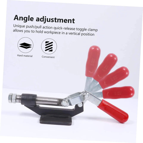 Fast Locking Level Fastener Push Pull Clamp For Vertical Fixtures, Adjustable Clamp With Toggle Catch And Plastic Handle