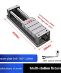 Heavy Duty CNC Multi Station Copper Male Fixture With Flat Nose Pliers Jig 12 Mm Capacity with 4 workstations visible.