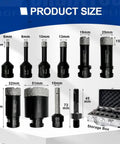 Diamond Core Drill Bit Kit For Porcelain Tile Ceramic Marble Brick Hole Saw Set Vacuum Brazed Cutter Includes 6mm-51mm