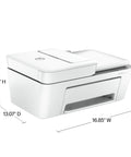 Slick Wireless All-In-One Color Inkjet Printer With Scanner And Copier For Home Office Includes Three Month Ink Supply side view showing dimensions.