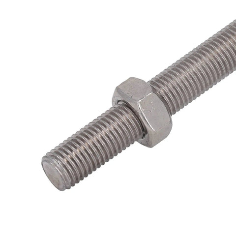 Level Up Your Setup With These Heavy Swivel Leveling Feet 2 Pack Featuring Sturdy Carbon Steel Nuts M16 Thread And Flexible TPU Rubber Non Slip Pads For Tables Shelves Workbench No More Wobbles close-up of M16 carbon steel nut and thread