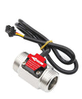 DIY Ready Stainless Steel Water Flow Sensor Switch For Home Plumbing DC 5-18V With 1/2 To 2 Inch External Thread Options