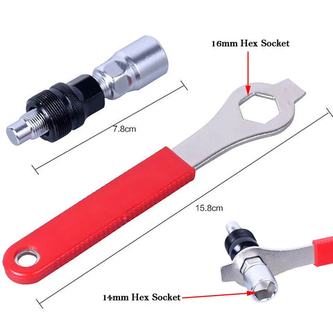 Bike Crank Removal Tool and Crank Puller for 20 Spline and Square Taper Cranks Universal Bottom Bracket Extractor with spanner