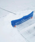 Heavy Duty Extendable Roof Snow Rake With Gliding Rubber Wheels And Lightweight Aluminum Handle Kicks Ice Dam Drama clearing snow from roof.