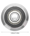 Haofy Heat Treated Steel Replacement Blade For Electric Wire Stripping Machine Premium Durability Sharp Cutter Blade shown from above with measurements.