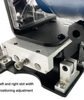 Heavy Duty Mortising Jig And Loose Tenon Joinery Kit With Easy Adjust Slotting Bracket, detailed view of adjustment mechanism.