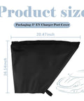 Heavy Duty Magnetic EV Charger Cover For Steel Ride Built Different Weatherproof Oxford Cloth, 20.47x16.14 inch, Black, Size Display.