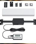 Digital LCD Linear Readout Kit For Milling Machines And Lathes, 0-150mm / 0-6in Precision Lathe Scale With Aluminum Alloy Body, 0.06mm Accuracy, 0.01mm Resolution, Durable DRO For Quick Real-Time Measurements, shown with remote display and mounting parts
