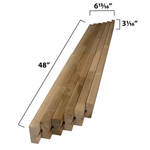 Heavy Duty Soft Maple Table Slide Set Built Like A Tank For Quick Room Flex Extends Forty Eight Inches, showing 48-inch maple track pieces.