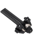 Thin Jig For Table Saw Aluminum Alloy T Track Guide With Top Bearings Sliding Tenon Zero Clearance Design, shown flat