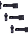 Black Wrought Iron Gate Flip Latch 5.75 Inch Antique Old School Vintage Charm Two Sided Barn Door Hardware Pack Of 3 set