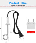 Portable 300W Immersion Water Heater For Coffee Tea Soup 120V 240V Travel Mug Warmer On The Go Instant Hot Water Reheater