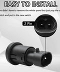 Rear Liftgate Window Glass Release Switch Button Replacement For 2007 To 2014 Tahoe Suburban Yukon Escalade GMC Models Fits Cadillac Escalade And More Easy Install Durable OEM Style Plug And Play Ready, 2-pin view