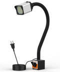 Magnetic LED Work Light With Flexible Gooseneck, 1320 Lumen 120V, 12W shown with adjustable magnetic base and power cord