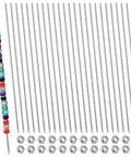 Beaded Garden Stake Kit With 24 Fully Threaded Rods And 24 Hex Nuts In 8 32 Thread Size 12 Inch Length 304 Stainless Steel