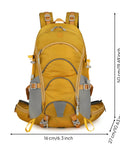 Dope Lightweight Hiking Backpack For Camping And Day Hikes, yellow, front view