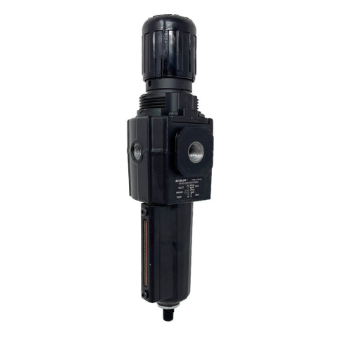 Heavy Duty Combo Filter And Regulator 1/4 Inch Npt With Quick Turn Knob Auto Drain Metal Bowl 40 Micron Relief 5 To 150 Psi Bulletproof Pressure Gauge For Compressed Air Setup