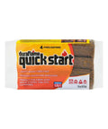 Duraflame Quick Start 4 Firelighters Pack, ideal for fireplaces, wood stoves, and pits. Made in USA, 1 lb pack in yellow-red wrapper.