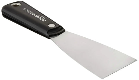 Flexible Carbon Steel Putty Knife Scraper With Nylon Handle For Spackle And Adhesive Spreading 2 Inch Blade Pro Grade Tool