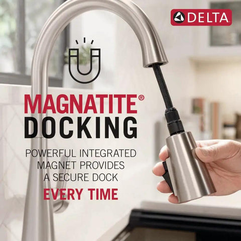 Person holding pull-down sprayer of Lenta Chrome Kitchen Faucet With Pull Down Sprayer, Modern Single Hole Sink Tap.