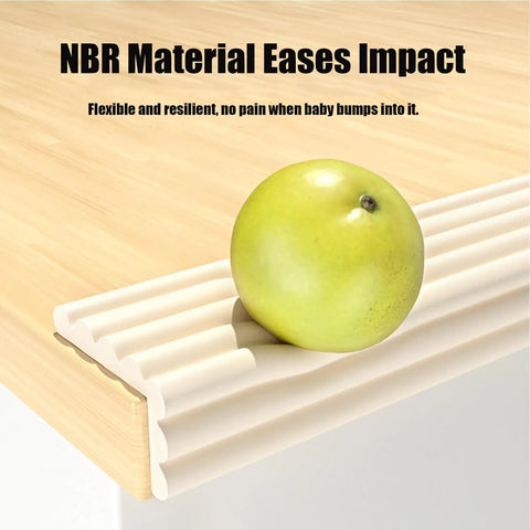 Slick Baby Edge Guard And Corner Protector With Heavy Duty NBR Foam, 3D edge protector with an apple atop, designed for safety.
