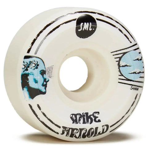 54mm Pro Skateboard Wheels With V Cut 99A Durometer For Street And Park, Lucidity Mike Arnold Edition, USA Made Premium Urethane