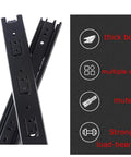 3-Fold Full Extension Drawer Slides Heavy Duty Ball Bearing Runners With Quiet Cushioned Glide For Cabinets And Drawers Silent