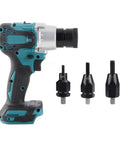 Brushless Electric Riveter With Anti Slip Handle LED Light Automatic Rivet Nut Machine Kit Featuring 3 Riveter Heads And Pro Grade Adjustable Speed With Forward Reverse Switch, with M6, M8, M10 heads