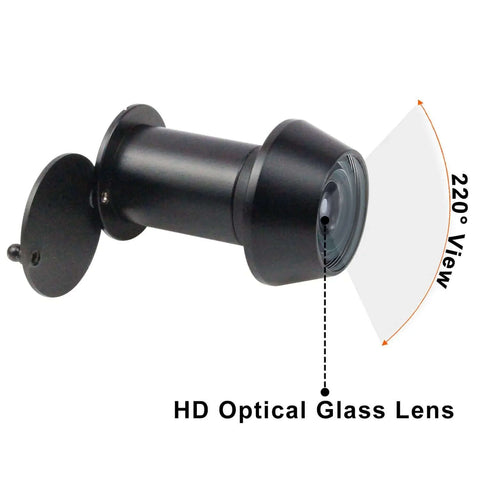 Solid Brass 220-Degree Door Viewer Peephole With Heavy Duty Rotating Privacy Cover Ultra Wide HD Lens for doors from 1 3/8 to 2 23/64 inches