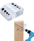 Pro Grade 90 Degree Cable Railing Drill Guide Jig With Visible Template, 30 Degree and Horizontal Hole Angles for Wood Posts