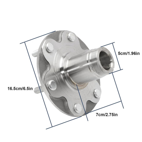 Sealed Front Wheel Hub Bearing Kit dimensions for 2WD Trucks and SUVs, shown with measurements and bolts