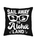 Hawaiian Family Cruise Throw Pillow For Your Island Vacation Vibe Soft Cushion For Living Room Or Beach House Aloha Themed Decor